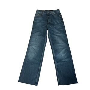 ZARA High-Waist Straight Leg Jeans Dark Wash Womens Size 8
